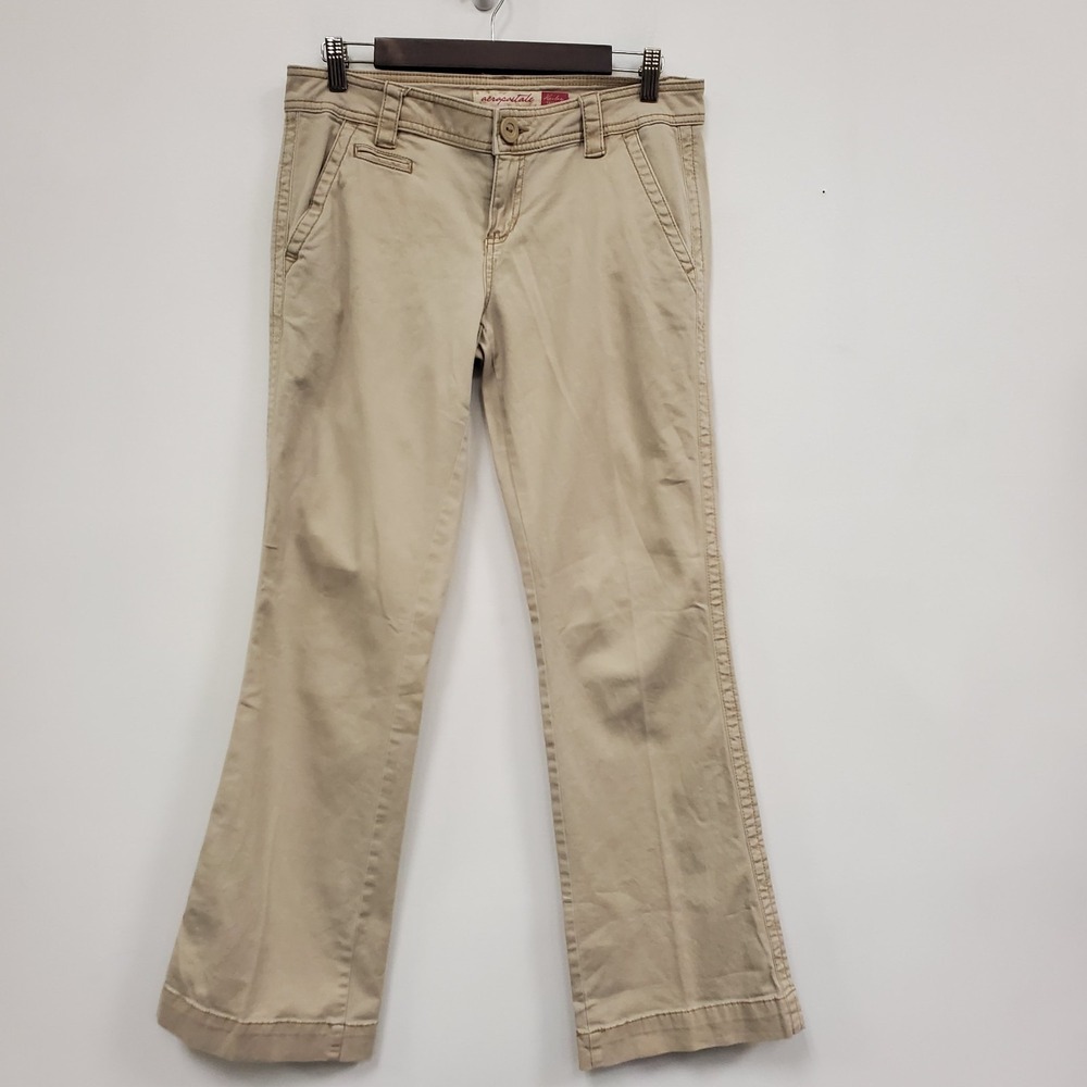 Aeropostale Y2K Hailey Skinny Flare Size 7/8 Low Rise‎ Tan Bratz Preppy Cotton
